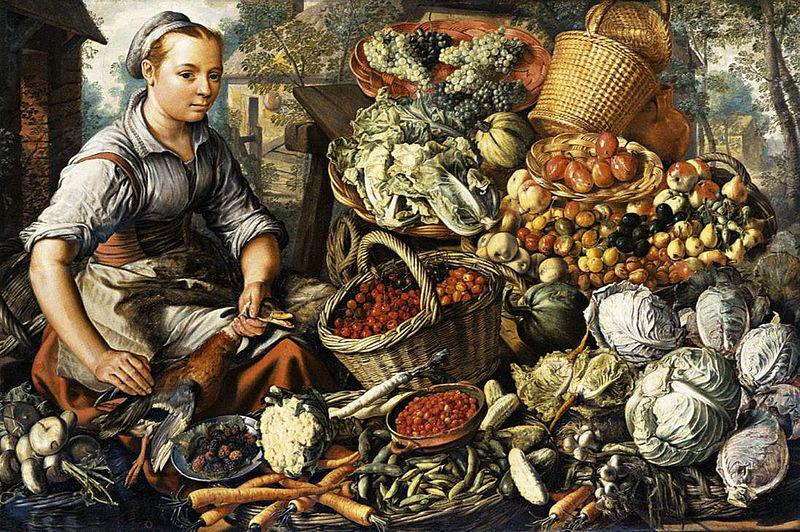 Joachim Beuckelaer Market Woman with Fruit, Vegetables and Poultry Germany oil painting art
